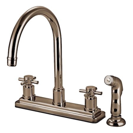 Kingston Brass KS8798DX Concord Centerset Kitchen Faucet, Brushed Nickel KS8798DX